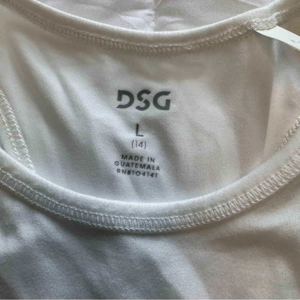 DSG Girls’s white Tank Top with Tropical Print. New with tags. - Picture 3 of 5